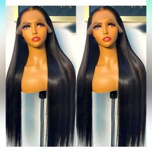22 inches Straight Lace Front Wig Human Hair